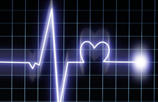 Heart shaped lines of a heart monitor Heart shaped lines of a heart monitor