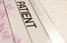 White board with "patient" written on it 