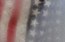 Faded American flag Faded American flag