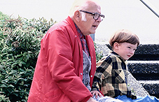 Grandfather with grandson Grandfather with grandson