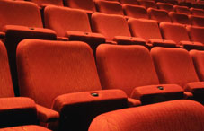 Empty movie theatre seats