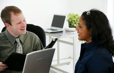 Two business associates talking Two business associates talking