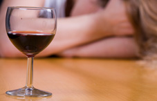 A glass of wine A glass of wine