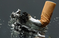Smashed cigarette butt 