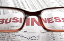 Newspaper business section Newspaper business section