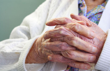 Pair of elderly hands