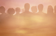 Silhouette of many people Silhouette of many people