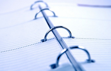Open notebook binder Open notebook binder