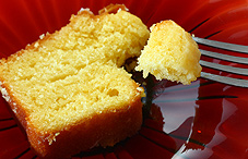 A piece of lemon cake A piece of lemon cake