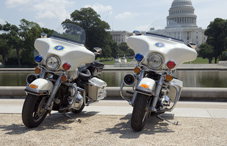 Two police motorcycles Two police motorcycles