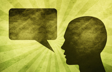 Head with thought bubble Head with thought bubble