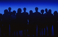 People in the shadows