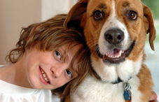 Boy and dog