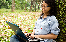 Young woman working on laptop Young woman working on laptop