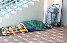 Homeless person sleeping Homeless person sleeping