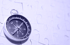 Compass on a puzzle