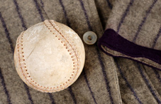 Vintage baseball and uniform Vintage baseball and uniform