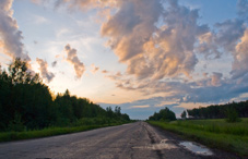 Road into the sunset