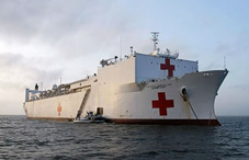 The USNS Comfort anchored off the coast of Puerto Barrios, Guatemala. The USNS Comfort anchored off the coast of Puerto Barrios, Guatemala.
