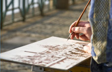 Artist painting