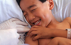 Child getting a shot