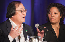 Dr. Fred Leong seated next to Dr. Jennifer Manly (Credit: NonFiction Media) Dr. Fred Leong seated next to Dr. Jennifer Manly (Credit: NonFiction Media)