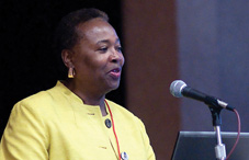 APA’s Dr. Gwen Keita welcomed attendees to the ninth Work, Stress and Health Conference (credit: Silver Image Photo Agency)