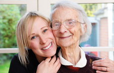 Caregiver and woman