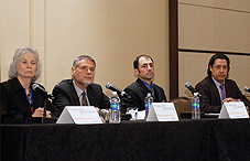 Left to right, APA President Dr. Suzanne Bennett Johnson, Dr. Robert McGrath of Farleigh Dickinson University, Dr. Benjamin Miller of the University of Colorado Denver School of Medicine and Dr. John Andazola of LifePoint Hospitals in New Mexico Left to right, APA President Dr. Suzanne Bennett Johnson, Dr. Robert McGrath of Farleigh Dickinson University, Dr. Benjamin Miller of the University of Colorado Denver School of Medicine and Dr. John Andazola of LifePoint Hospitals in New Mexico