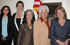 From left to right, Dr. Usha Tummala-Narra, Dr. Carola Suárez-Orozco, Dr. Melba Vasquez, Rep. Grace Napolitano (D-Calif.) and Dr. Dina Birman