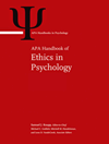 Cover of APA Handbook of Ethics in Psychology