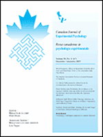 Canadian Journal of Experimental Psychology