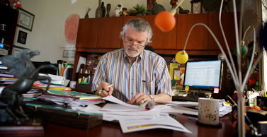 Dr. Salas reviews data