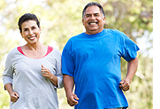 Couple exercising