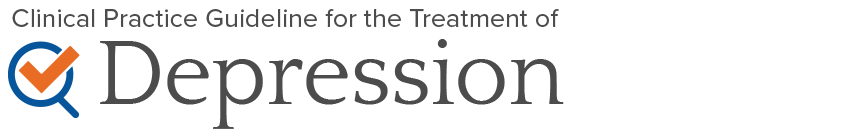 Clinical Practice Guideline for the Treatment of Depression