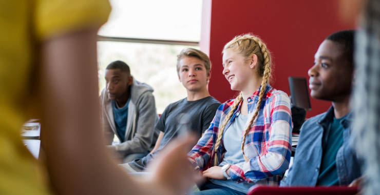 Teenagers in classroom