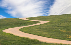 A curvy country road 