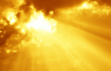 Sun light coming through clouds