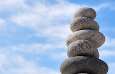 Rocks stacked on one another