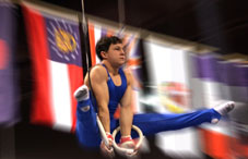 Gymnast on the rings