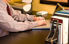 Man at office desk working
