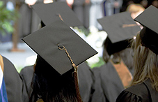 Graduates wearing their caps