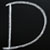 "D" written on a chalkboard