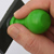 Holding a ink stamp 