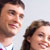 Business man and woman shaking hands