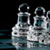 Glass chess pieces
