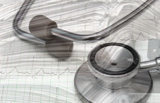 Stethoscope with heart monitor results