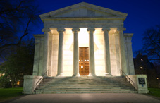 Judicial building at night