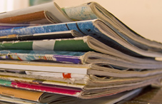 Stack of magazines
