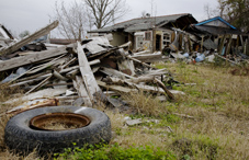 Destroyed house due to Hurricane Katrina
